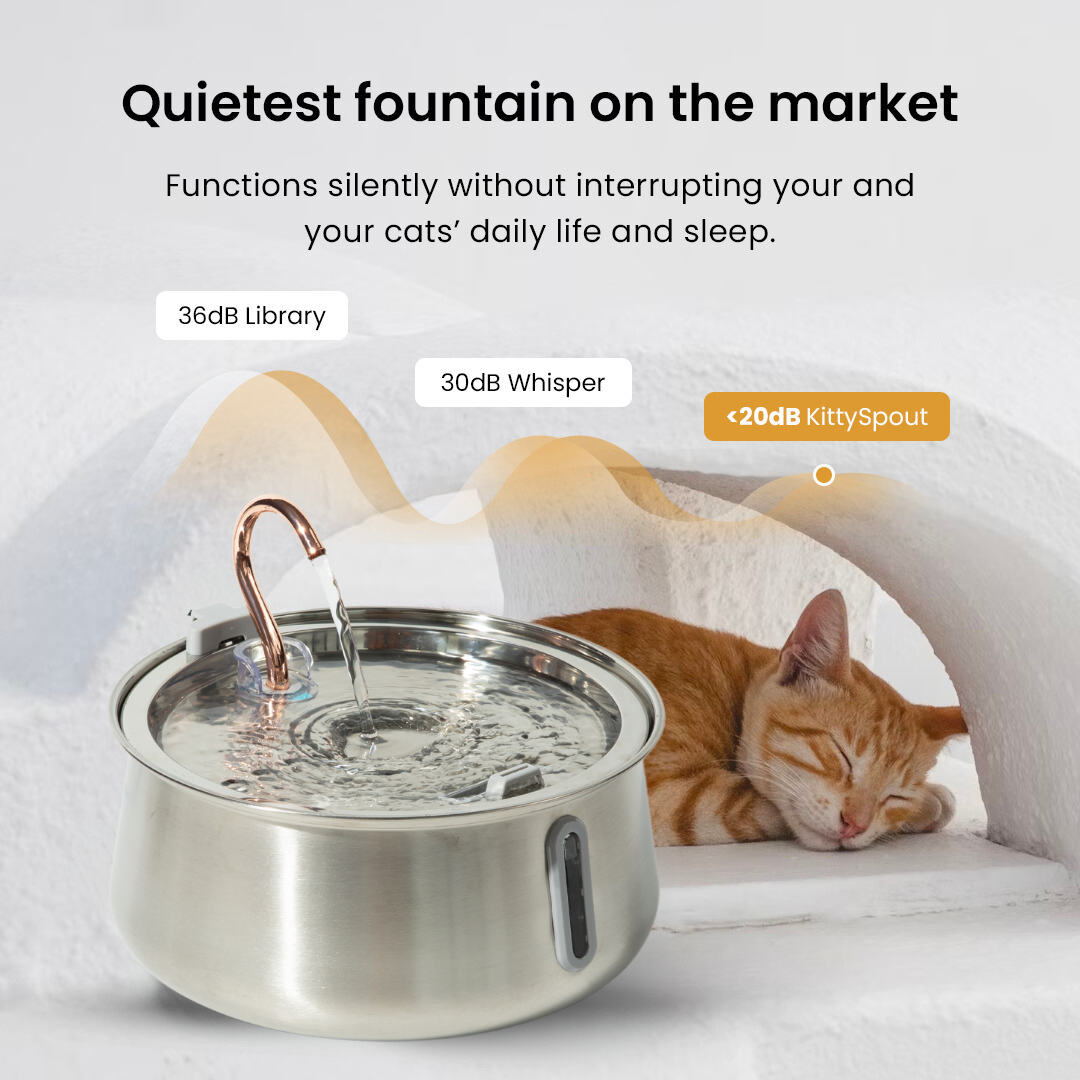 Pre-Owned The KittySpout 2.0 - Health & Happiness Cat Kit - 6 Month: KittySpout + 12 filter sets + extra pump + AC adapter + FREE gift