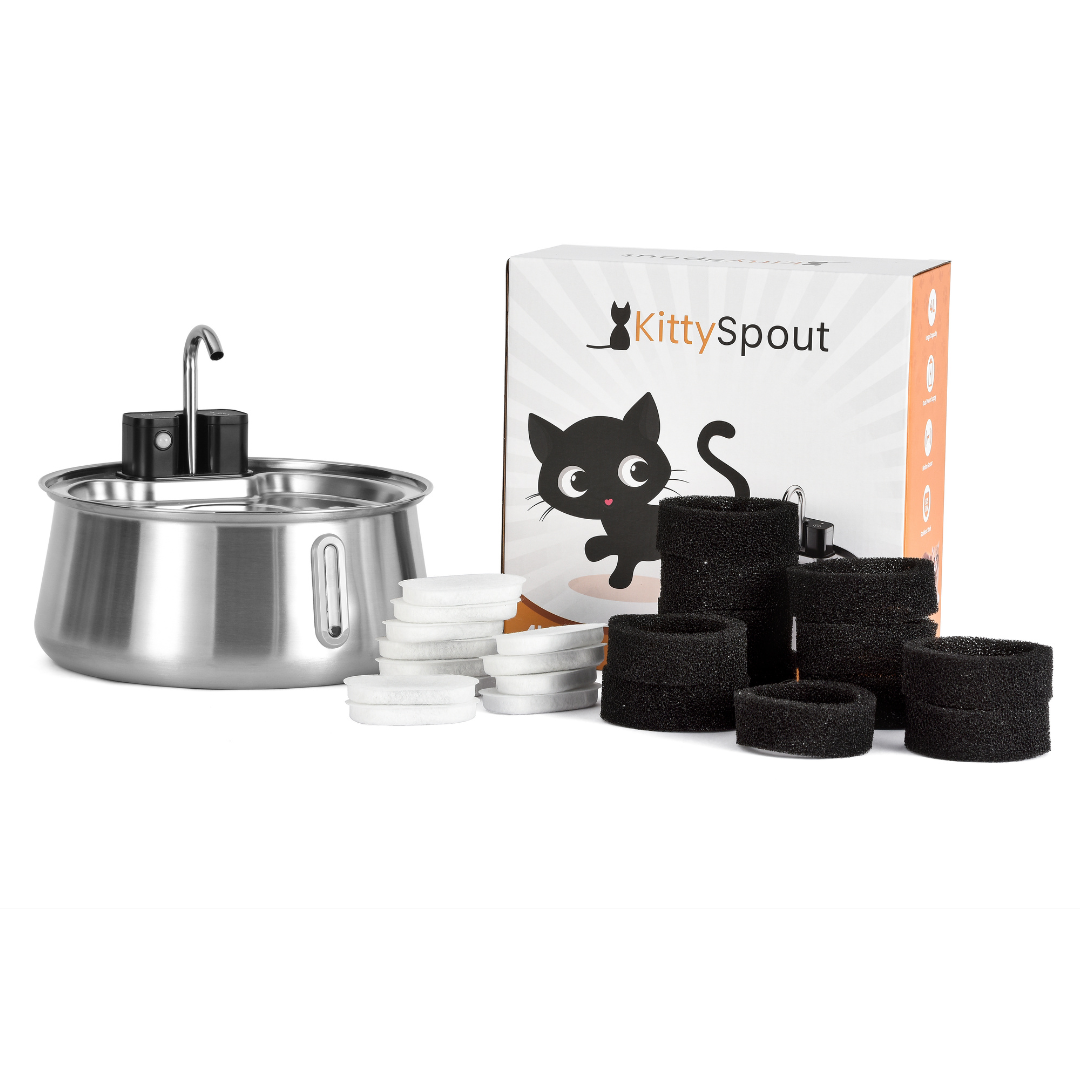 Refurbished The KittySpout - Wireless Fountain (Spout) - 4 Month: Wireless KittySpout + 8 filter sets + free gift