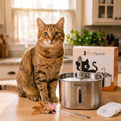 The KittySpout™ - 2.2L Fountain Health and Happiness Kit