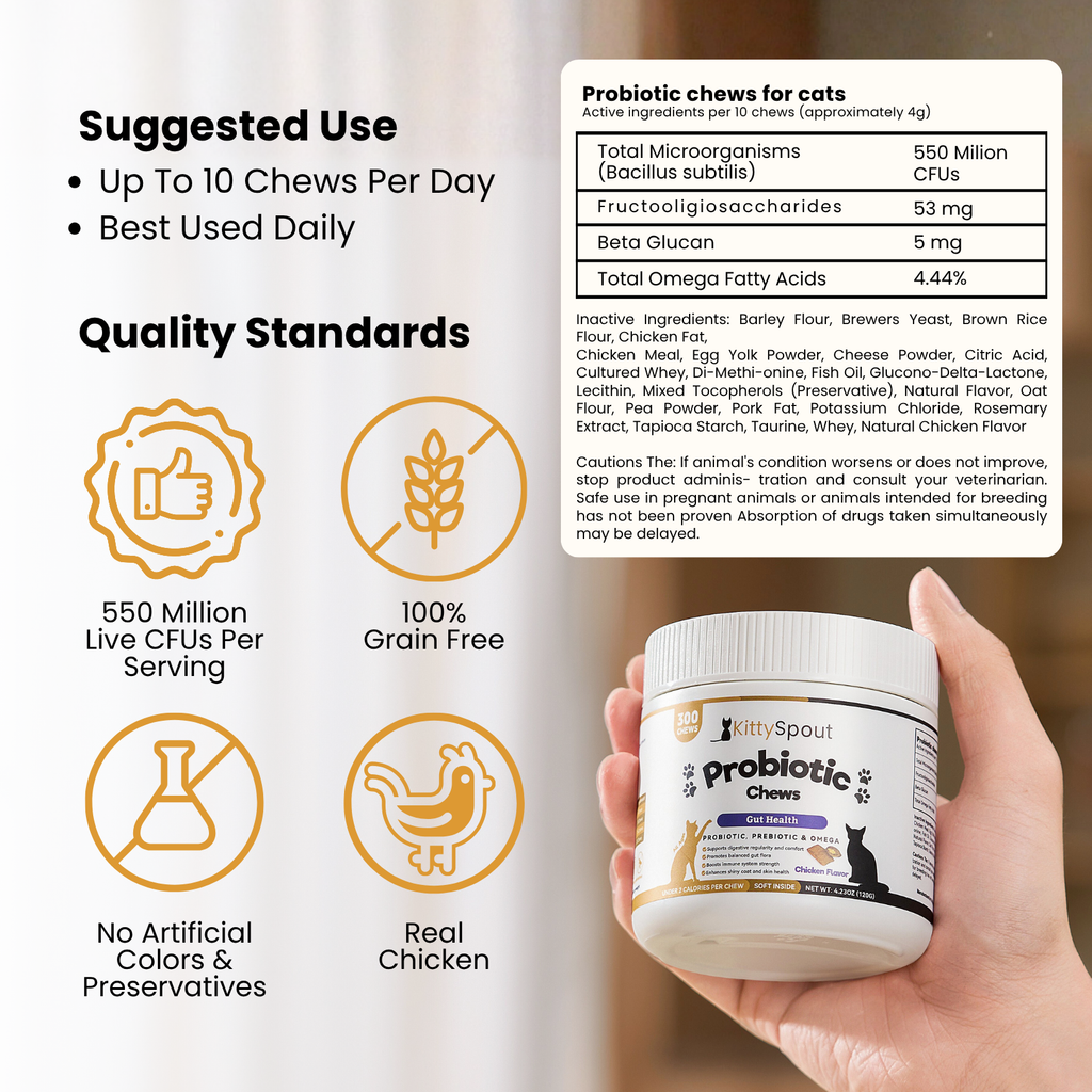 KittySpout Probiotic Chews - 30 Day Supply