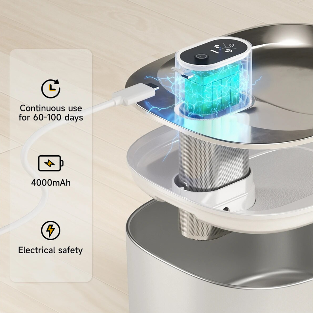 Refurbished The KittySpout - Wireless Fountain - 2 Month: Wireless KittySpout + 4 filter sets + free gift